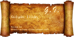 Gulyás Ilián névjegykártya